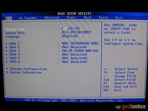 Asus P7P55 Deluxe - BIOS