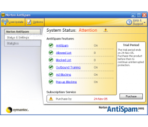 Norton AntiSpam 2005.1.00.163