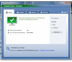 Microsoft Security Essentials for Windows XP