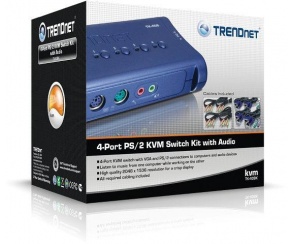 Czteroportowy KVM switch z PS/2 oraz w/Audio marki TRENDnet!