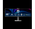 49-calowy monitor Philips z rozwiązaniami do wideokonferencji  – Busylight oraz kamerką obsługującą Autoframing
