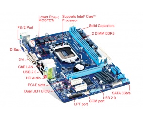 GIGABYTE GA-H61M-DS2 DVI