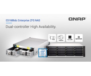 Nowy QNAP ES1686dc Enterprise ZFS NAS z dwoma aktywnymi kontrolerami