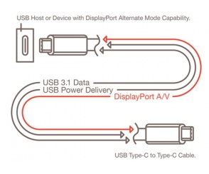 Złącze USB Type-C - przesyła obraz i dźwięk