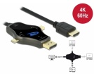 Trzy w jednym - Delock prezentuje kabel HDMI 4K z końcówkami USB-C, mini-DisplayPort i DisplayPort
