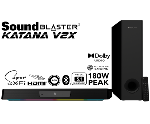 Creative Sound Blaster KATANA V2X Soundbar z technologią Super X-FI w wersji kompaktowej