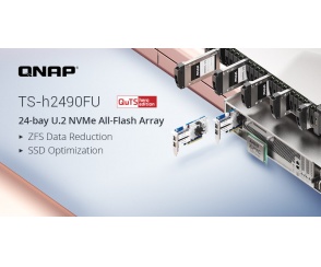 QNAP TS-h2490FU - 24-zatokowy NAS U.2 NVMe All-Flash z procesorem AMD EPYC 7002 i systemem QuTS hero