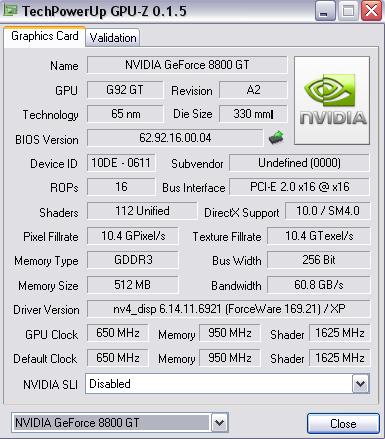 Palit GeForce 8800GT Sonic