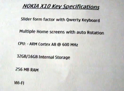 nokia x10