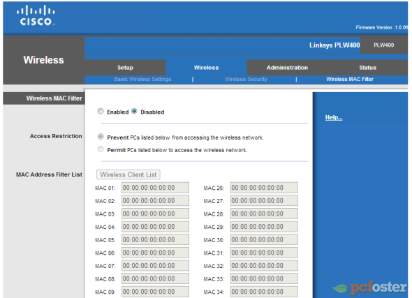 Cisco Linksys PLWK400