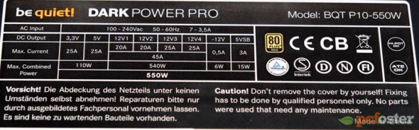 Be Quiet 550W Dark Power PRO P10