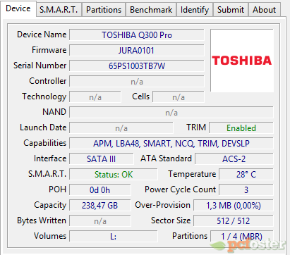 Toshiba Q300 Pro 256 GB