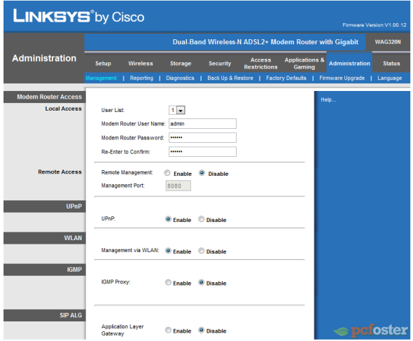 Linksys software