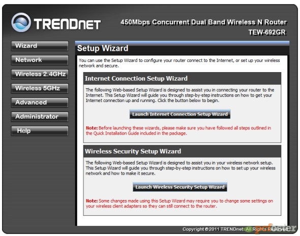 Trendnet - panel administracyjny