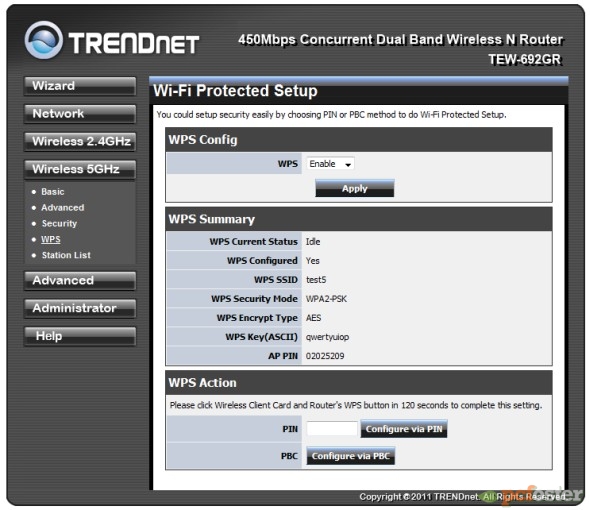 Trendnet - panel administracyjny