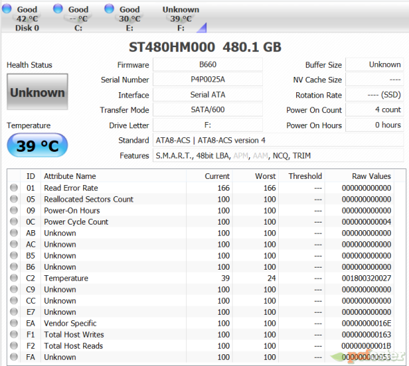 Seagate SSD 600 480 GB